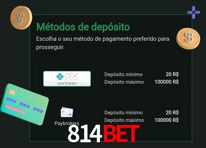 O cassino 814BETbet oferece uma grande variedade de métodos de pagamento
